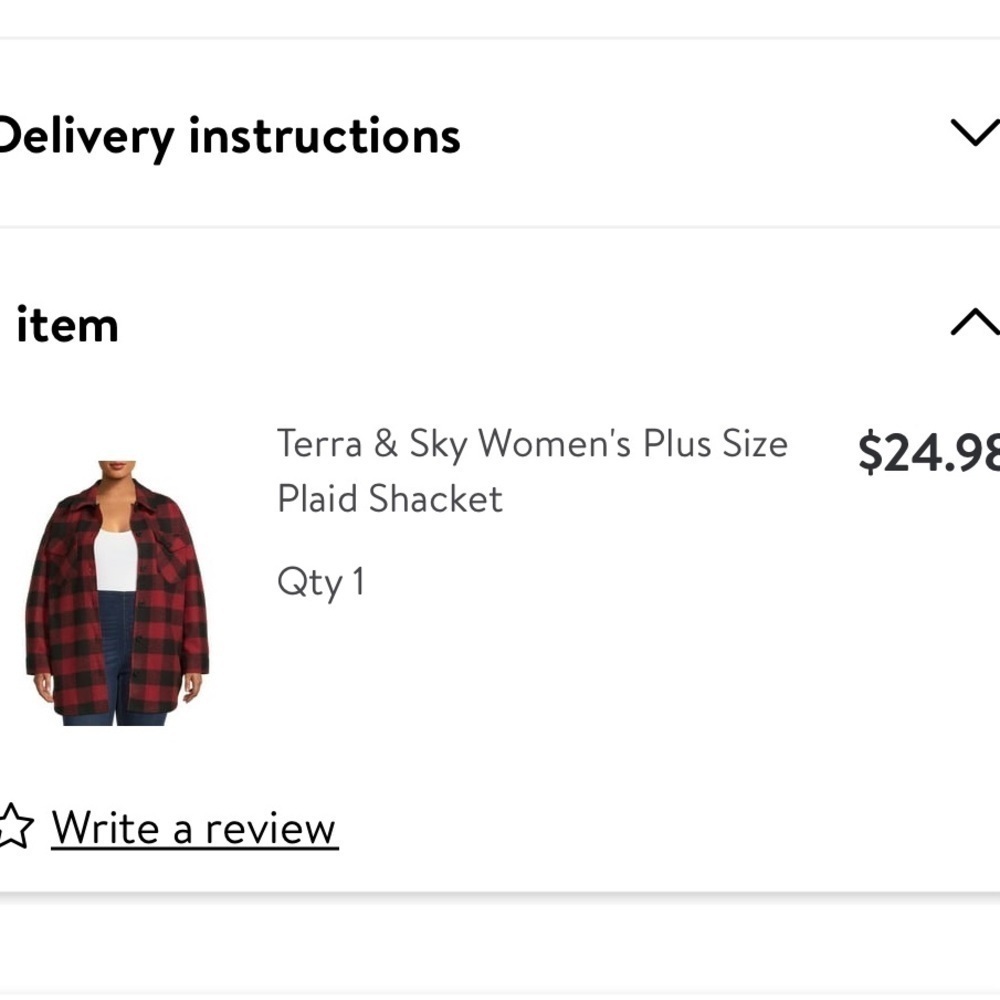 Red black buffalo‎ plaid Shacket plus 0x new - Picture 4 of 6